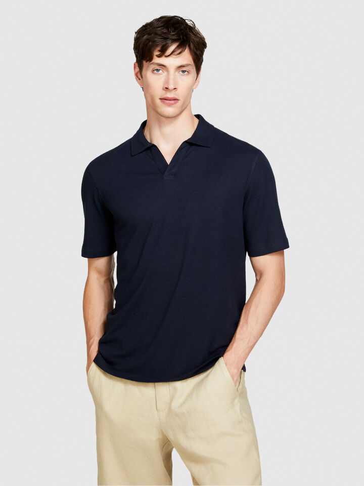 Regular fit polo - men's polos - Dark Blue | Sisley image number 4